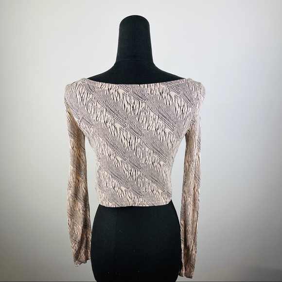 🐯2/$15🐯 TALULA Long Sleeve Crop Pink Peach XXS - Picture 5 of 12